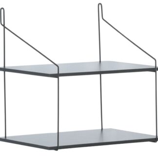 Pujo seinähylly 2-osainen musta