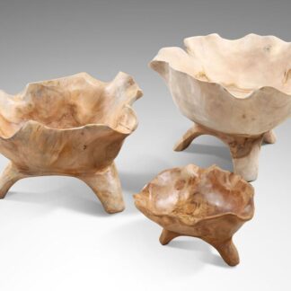 Puinen tarjoilukulho setti