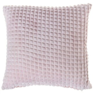 4Living Velour Chek koristetyyny roosa