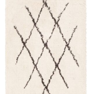 Fanni K Artemis puuvillamatto 200x290 cm luonnonvalkoinen/musta