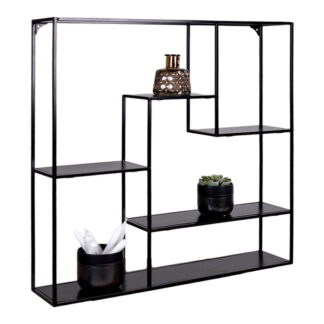 House Nordic Vita XL seinähylly 85x85x18 cm musta