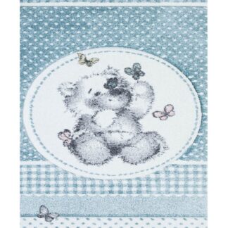 K/M Atlas Teddybear Linne matto 120x170 cm turkoosi