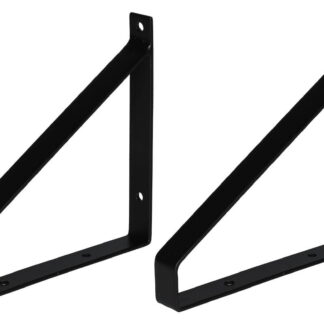 4living Hyllynkannatin metalli 17 cm 2 kpl musta