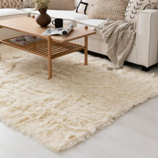 4Living Smooth villamatto 80x200 cm valkoinen