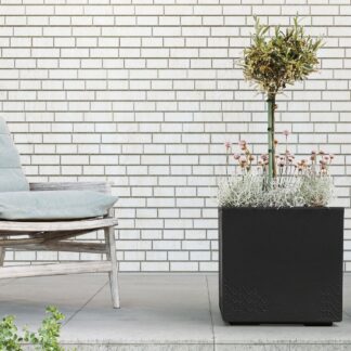 4Living Karo Beton ECO ruukku 39x39x39,5 cm musta