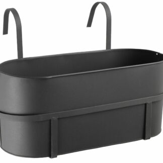 4Living Kukkalaatikko kannakkeilla harmaa