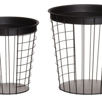 4Living metallikori pöytä 2 kpl musta