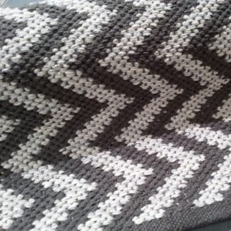 Zikzak puuvillamatto harmaa 140x200cm