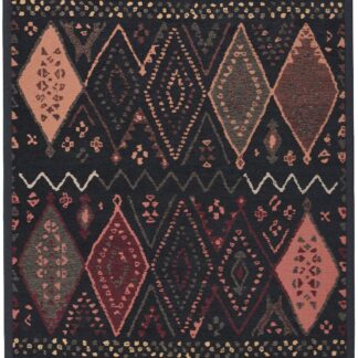 Retro kaksipuolinen puuvillamatto musta 160x230 cm