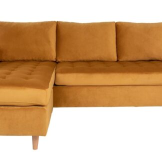 House Nordic Firenze divaanisohva sinapinkeltainen sametti Bluvel 68