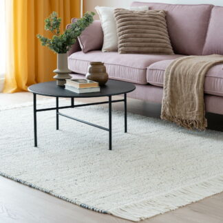 Kuutamo villamatto 140x200 cm luonnonvalkoinen/farkku