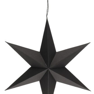 Paperitähti 6-sakarainen 50 cm musta