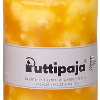 Puttipaja läpivärjätty pöytäkynttilä 15 cm okra