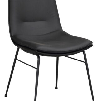Rowico Lowell tuoli nahkaverhoiltu musta