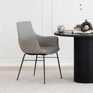 Rowico Lowell  tuoli kangasverhoiltu harmaa/musta