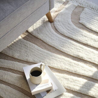 Svanefors Sita villamatto 60x90 cm luonnonvalkoinen