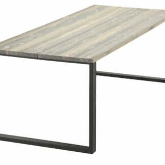 Honka lankkupöytä metallijaloilla 220x90 harmaa/musta