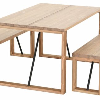 Honka 4-hengen ruokailuryhmä antiikkipetsattu puujaloilla