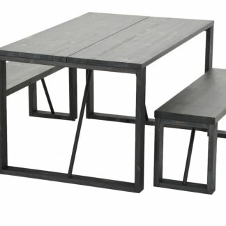 Honka 4-hengen ruokailuryhmä musta puujaloilla