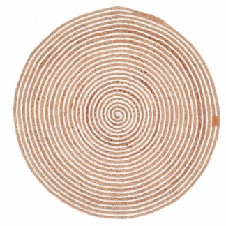 Kieppi pyöreä matto Ø90 cm luonnonväri/valkoinen