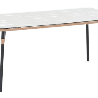 Oldie puutarhapöytä 150x80 cm luonnonväri/ musta