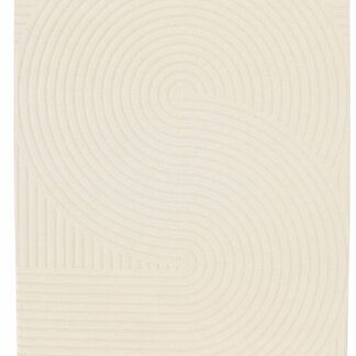 Spiraali plyysimatto sisä-/ulkokäyttöön 160x230 cm luonnonvalkoinen