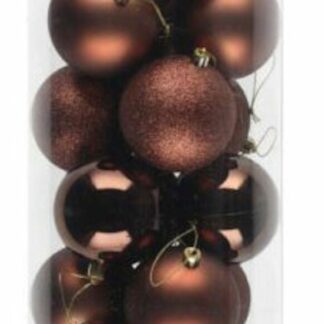 Winteria kuusenpallot 18 kpl Ø8 cm ruskea mix