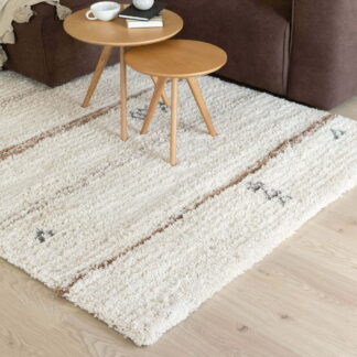 Aavikko nukkamatto 160x230 cm luonnonvalkoinen