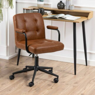 Cosmo työtuoli ruskea PU-keinonahka Brandy 691B