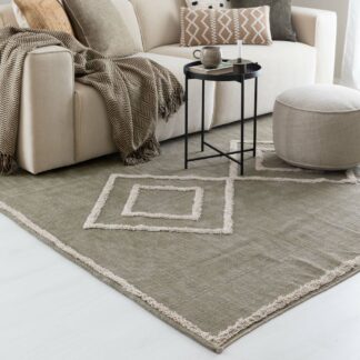 Fanni K Klaani puuvillamatto 140x200cm sammal