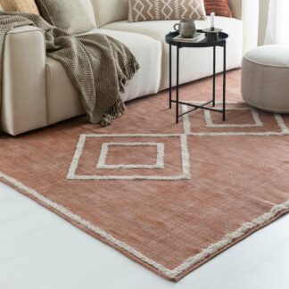 Fanni K Klaani puuvillamatto 160x230cm terrakotta