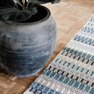 Finarte Huvila puuvillamatto 80x300 cm turkoosi