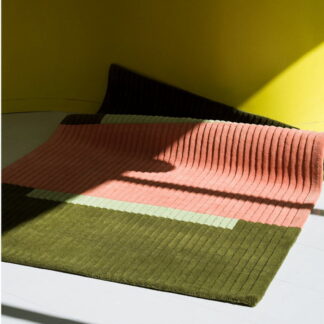 Finarte Jade villamatto 140x200 cm vihreä/pinkki