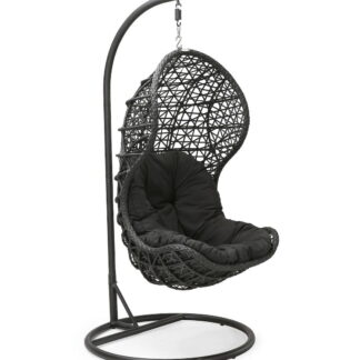 Ägget polyrottinki riippukeinu musta