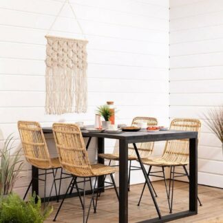 Honka-Pyry 4-hengen ruokailuryhmä musta-luonnonväri