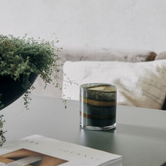 House Doctor Blur kynttilänjalka Ø9 cm ruskea