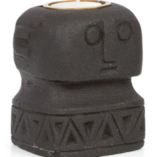Bazar Bizar Sumba kivimies kynttilänjalka musta