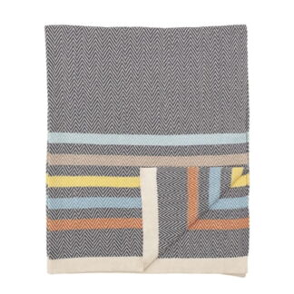 Bloomingville lasten torkkupeitto harmaa raidallinen