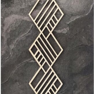 Koivuiset Boho vinouma marmori akustiikkataulu 36x56 cm savu