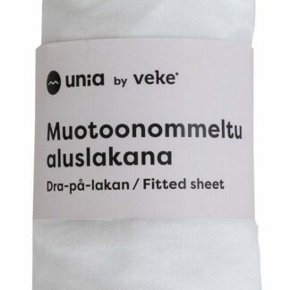 Kuura Junior muotoonommeltu aluslakana 70x155+20 cm valkoinen
