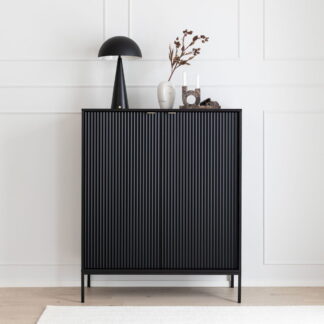 Latte kaappi 104x39x125 cm musta