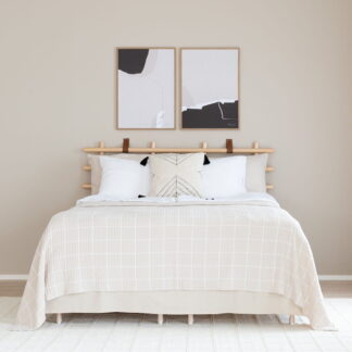 Lempi helmalakana 90x200 cm 45 cm korkea  hiekka