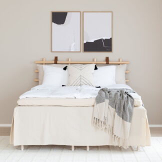 Lempi helmalakana 180x200 cm 45 cm korkea hiekka