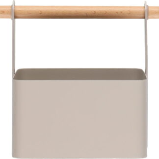 Maku kori puisella kantokahvalla taupe S