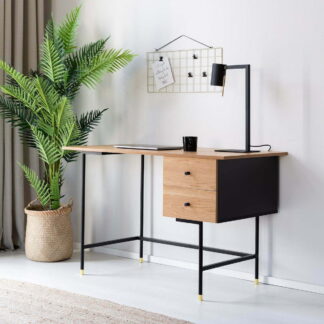 Moda kirjoituspöytä 120x60 musta/tammi