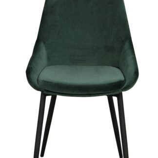 Rowico Sierra tuoli, tummanvihreä kangasverhoilu
