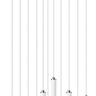Trio Tubular LED-riippuvalaisin Ø40 cm mattavalkoinen