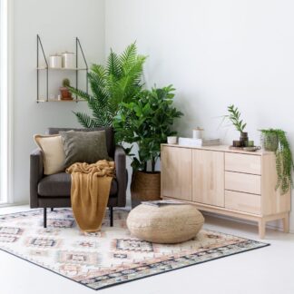 Taiga viskoosimatto 135x195 cm beige/vihreä