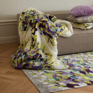 Vallila Uniniitty pussilakanasetti 150x210 cm + 50x60 cm violetti/vihreä