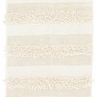 Boho kylpyhuoneenmatto 50x80 cm valkoinen